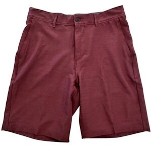 VRST Men's Limitless Performance 9" Short Size 32 Burgundy Stretch Golf Shorts